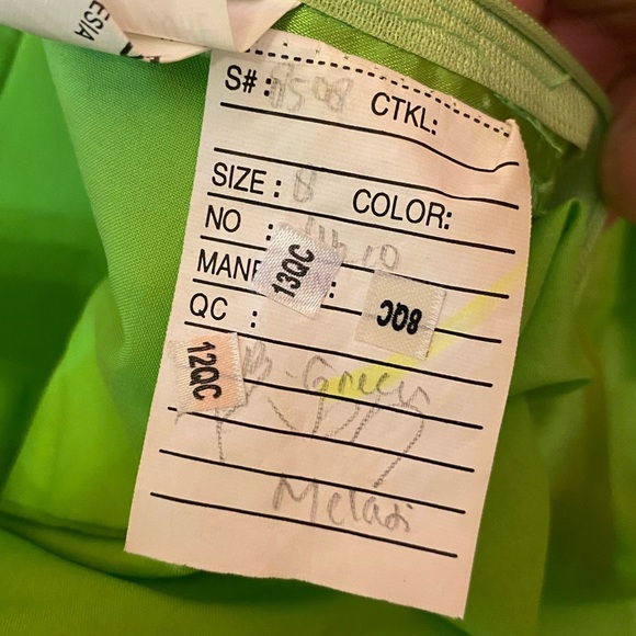 Mori Lee by Madeleine Gardner  keyhole neck formal dress size 8 green - Picture 11 of 13